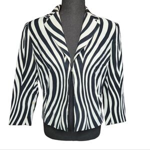 Vintage Alberto Makali & Caché Zebra Print Blazer Jacket